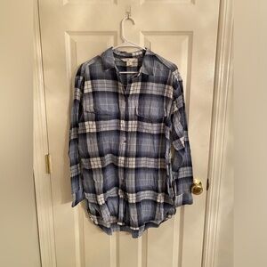 H&M plaid button up top